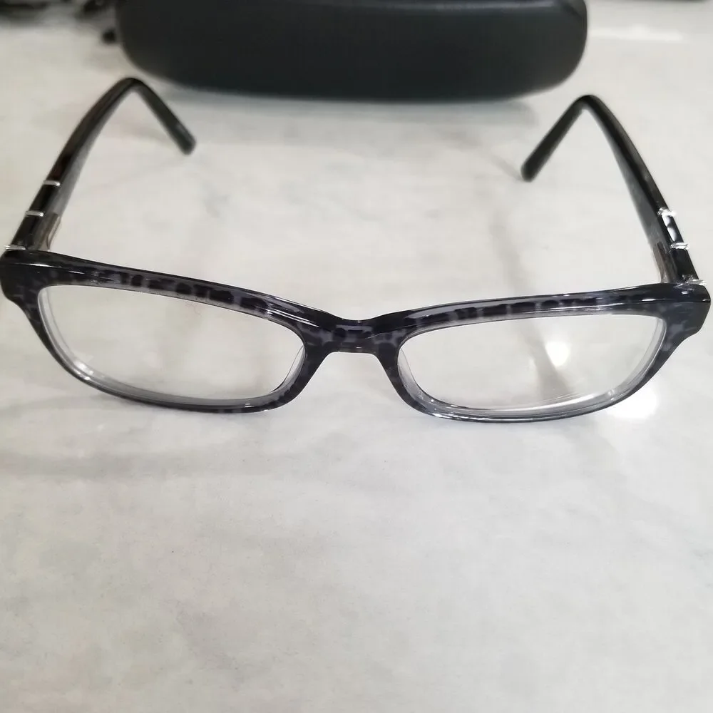 Jones New York J243 Eyeglasses Blue Leopard Frames Case Cloth frames only